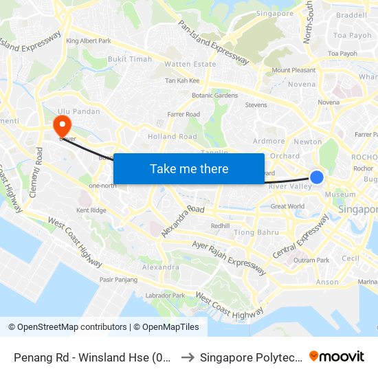 Penang Rd - Winsland Hse (08111) to Singapore Polytechnic map