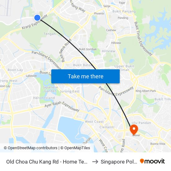 Old Choa Chu Kang Rd - Home Team Acad (30049) to Singapore Polytechnic map