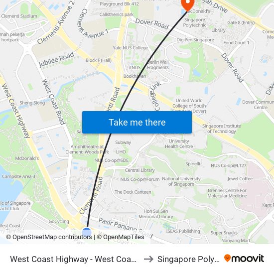 West Coast Highway - West Coast Pk (17291) to Singapore Polytechnic map