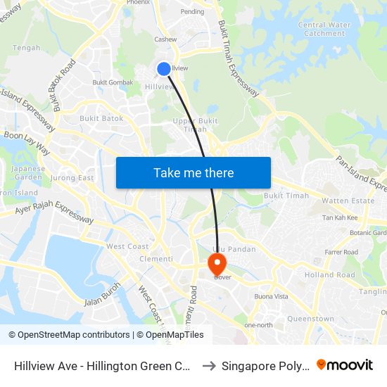 Hillview Ave - Hillington Green Condo (43268) to Singapore Polytechnic map