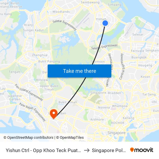 Yishun Ctrl - Opp Khoo Teck Puat Hosp (59349) to Singapore Polytechnic map