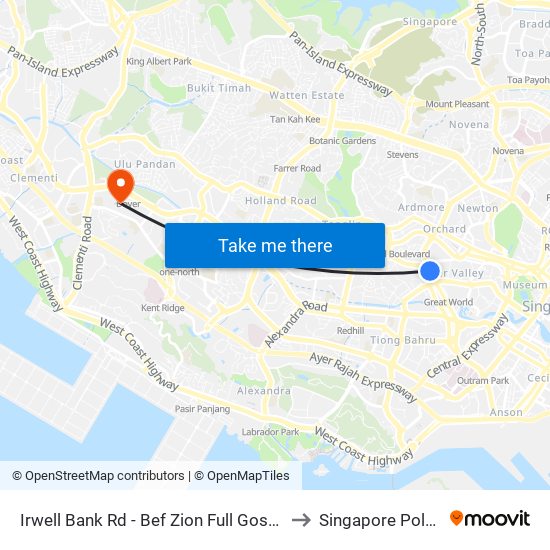 Irwell Bank Rd - Bef Zion Full Gospel CH (13159) to Singapore Polytechnic map