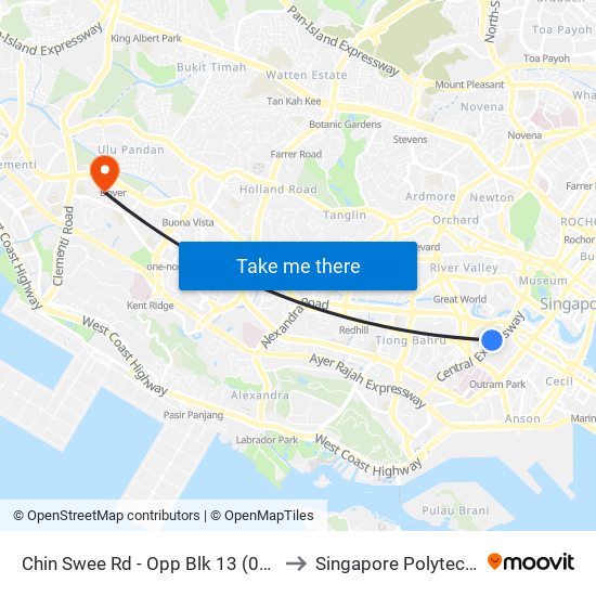 Chin Swee Rd - Opp Blk 13 (06031) to Singapore Polytechnic map