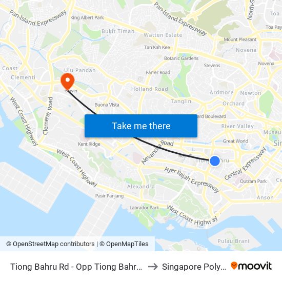 Tiong Bahru Rd - Opp Tiong Bahru Stn (10161) to Singapore Polytechnic map