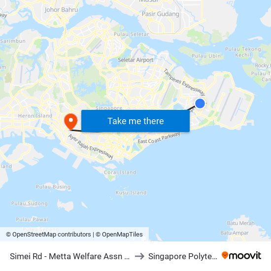 Simei Rd - Metta Welfare Assn (96121) to Singapore Polytechnic map