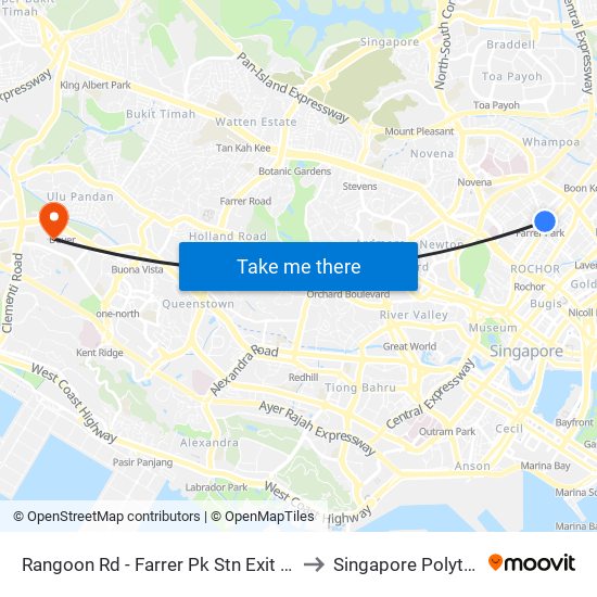 Rangoon Rd - Farrer Pk Stn Exit A (50251) to Singapore Polytechnic map