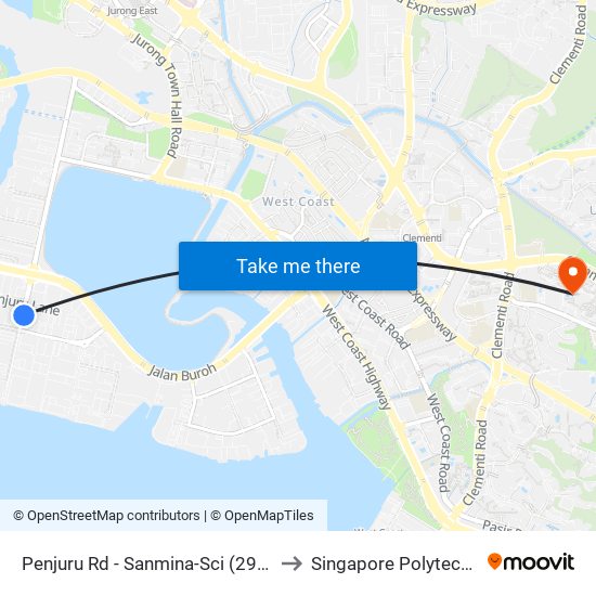 Penjuru Rd - Sanmina-Sci (29019) to Singapore Polytechnic map