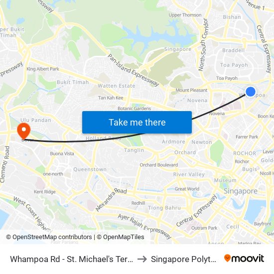 Whampoa Rd - St. Michael's Ter (52499) to Singapore Polytechnic map