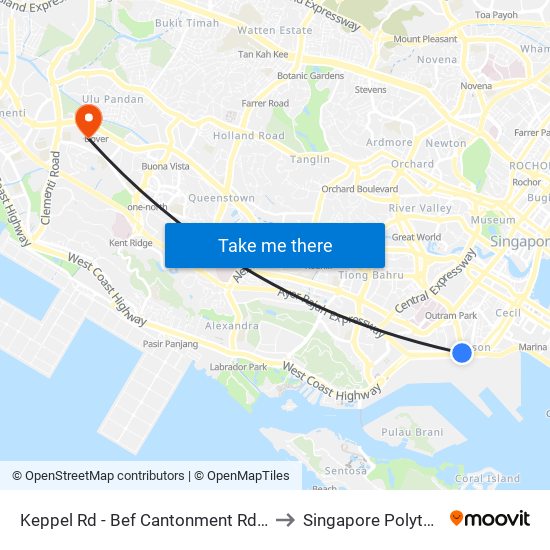 Keppel Rd - Bef Cantonment Rd (05641) to Singapore Polytechnic map