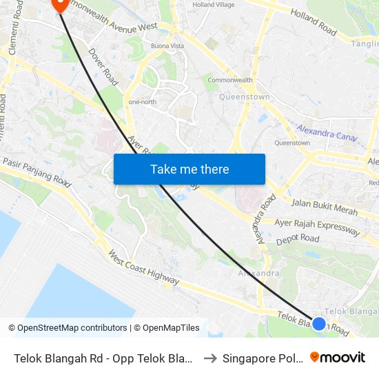 Telok Blangah Rd - Opp Telok Blangah Stn (14169) to Singapore Polytechnic map