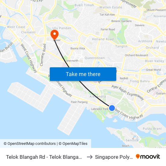 Telok Blangah Rd - Telok Blangah Stn (14161) to Singapore Polytechnic map