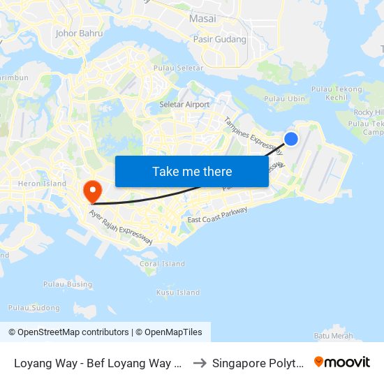 Loyang Way - Bef Loyang Way 1 (98131) to Singapore Polytechnic map