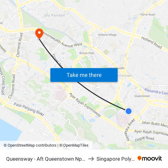 Queensway - Aft Queenstown Npc Hq (11021) to Singapore Polytechnic map