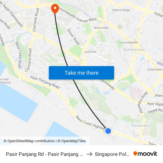 Pasir Panjang Rd - Pasir Panjang Stn/Fc (15191) to Singapore Polytechnic map