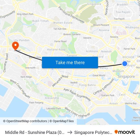 Middle Rd - Sunshine Plaza (07571) to Singapore Polytechnic map