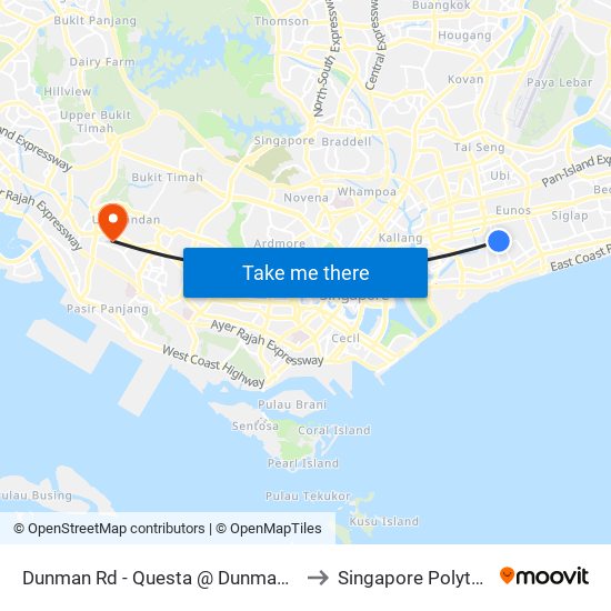 Dunman Rd - Questa @ Dunman (82121) to Singapore Polytechnic map