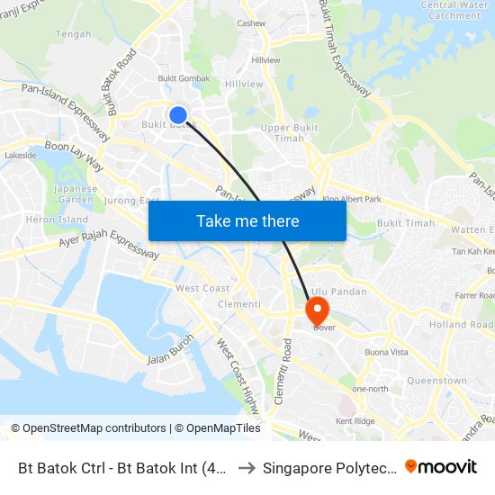 Bt Batok Ctrl - Bt Batok Int (43009) to Singapore Polytechnic map