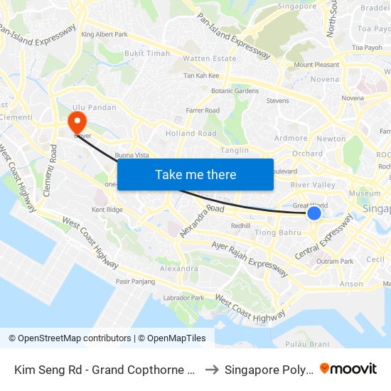 Kim Seng Rd - Grand Copthorne Hotel (06129) to Singapore Polytechnic map