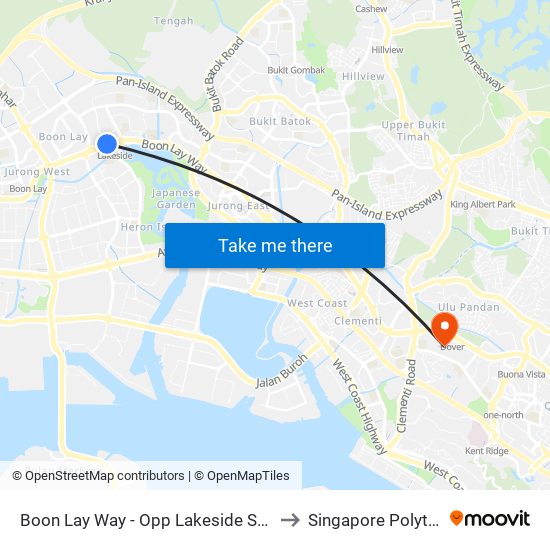 Boon Lay Way - Opp Lakeside Stn (28099) to Singapore Polytechnic map