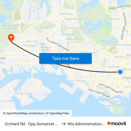 Orchard Rd - Opp Somerset Stn (09038) to Ntu Administration Building map