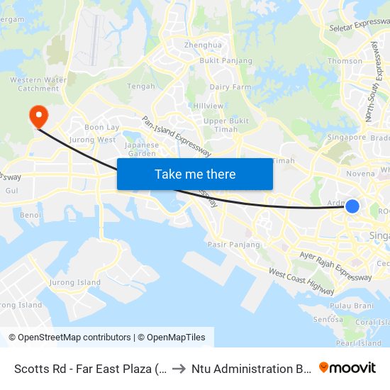 Scotts Rd - Far East Plaza (09219) to Ntu Administration Building map