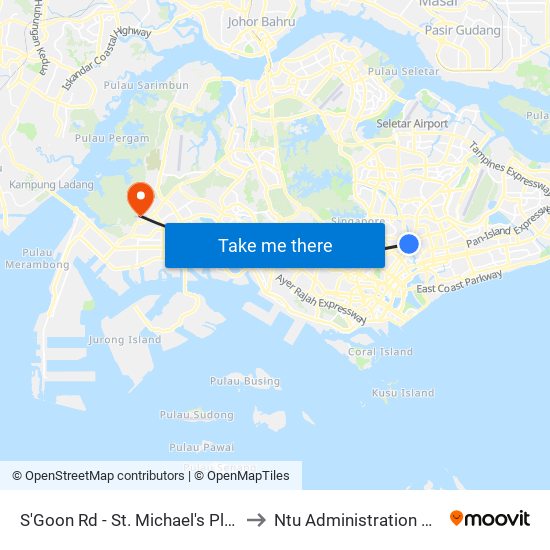 S'Goon Rd - St. Michael's Pl (60161) to Ntu Administration Building map