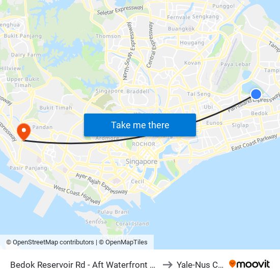 Bedok Reservoir Rd - Aft Waterfront Waves (84639) to Yale-Nus College map