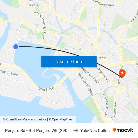 Penjuru Rd - Bef Penjuru Wk (29039) to Yale-Nus College map