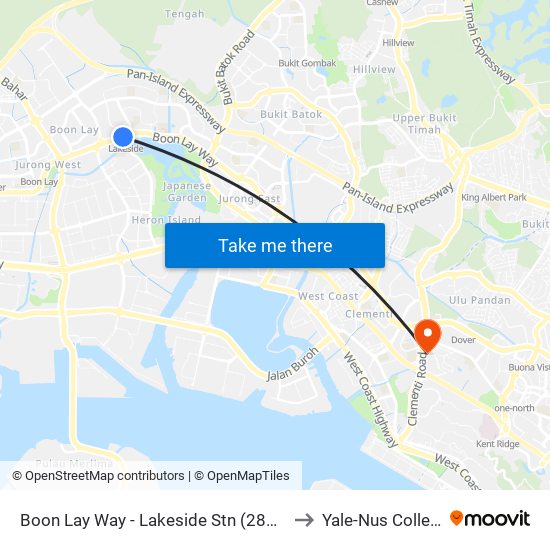 Boon Lay Way - Lakeside Stn (28091) to Yale-Nus College map