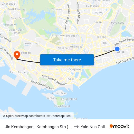 Jln Kembangan - Kembangan Stn (83321) to Yale-Nus College map