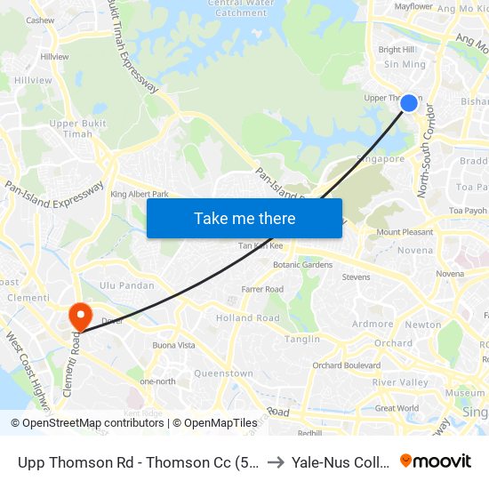 Upp Thomson Rd - Thomson Cc (53039) to Yale-Nus College map