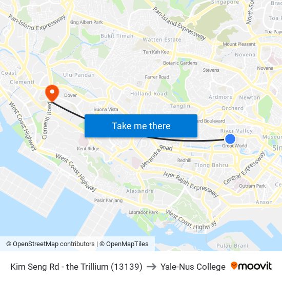 Kim Seng Rd - the Trillium (13139) to Yale-Nus College map