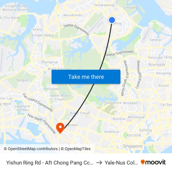 Yishun Ring Rd - Aft Chong Pang Cc (59139) to Yale-Nus College map