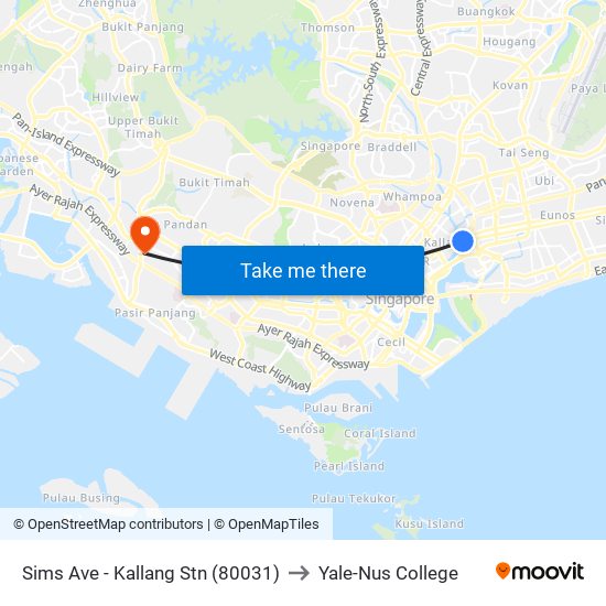 Sims Ave - Kallang Stn (80031) to Yale-Nus College map