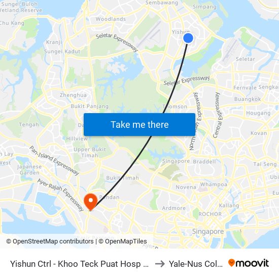Yishun Ctrl - Khoo Teck Puat Hosp (59341) to Yale-Nus College map