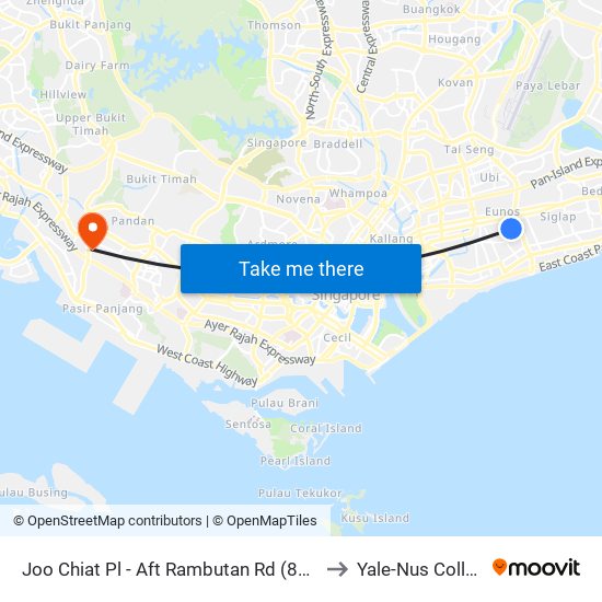 Joo Chiat Pl - Aft Rambutan Rd (82179) to Yale-Nus College map