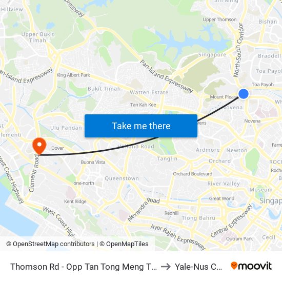 Thomson Rd - Opp Tan Tong Meng Twr (51011) to Yale-Nus College map