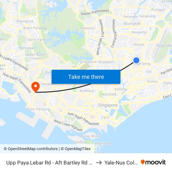 Upp Paya Lebar Rd - Aft Bartley Rd (62011) to Yale-Nus College map