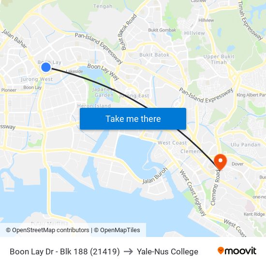 Boon Lay Dr - Blk 188 (21419) to Yale-Nus College map