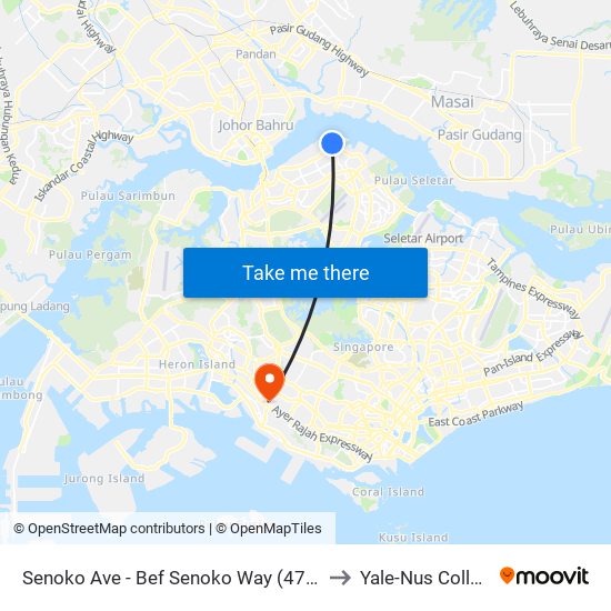 Senoko Ave - Bef Senoko Way (47111) to Yale-Nus College map