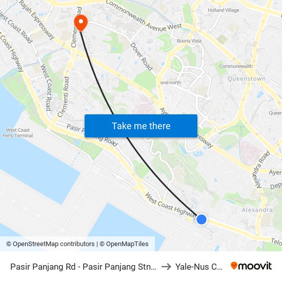 Pasir Panjang Rd - Pasir Panjang Stn/Fc (15191) to Yale-Nus College map