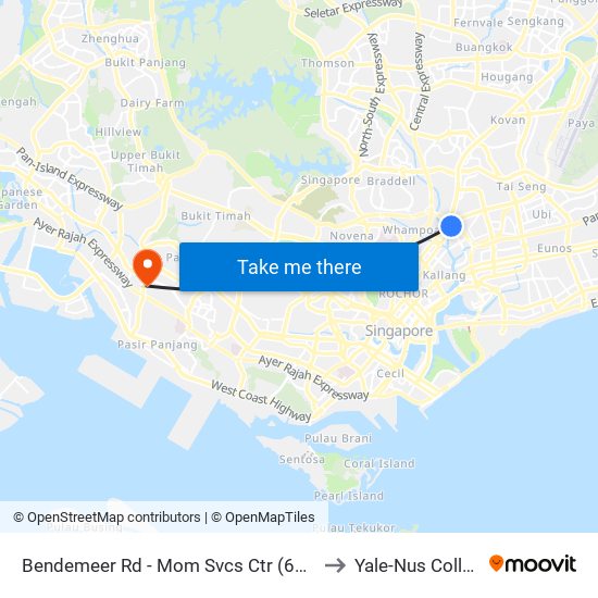 Bendemeer Rd - Mom Svcs Ctr (60179) to Yale-Nus College map