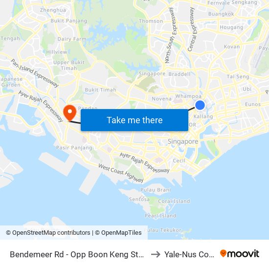 Bendemeer Rd - Opp Boon Keng Stn (60119) to Yale-Nus College map
