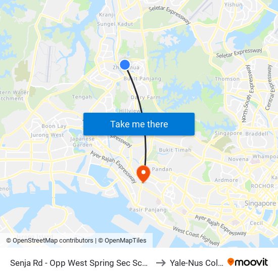 Senja Rd - Opp West Spring Sec Sch (44819) to Yale-Nus College map