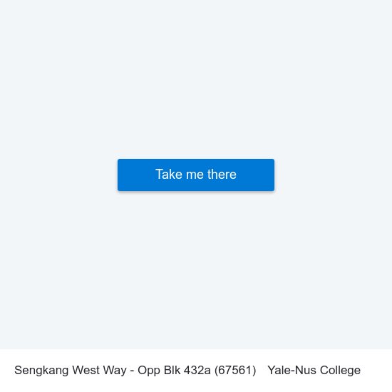 Sengkang West Way - Opp Blk 432a (67561) to Yale-Nus College map