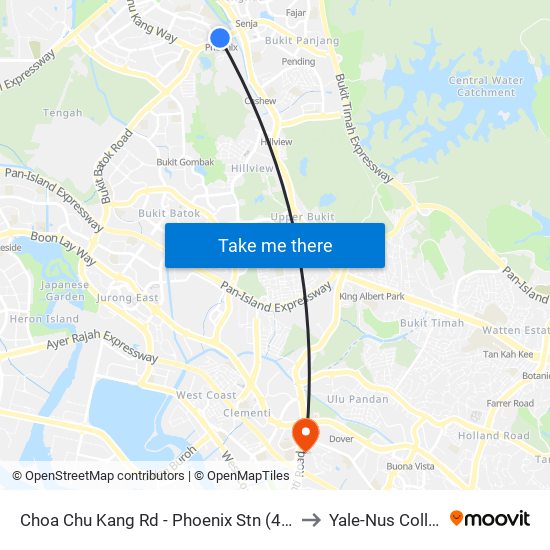 Choa Chu Kang Rd - Phoenix Stn (44141) to Yale-Nus College map