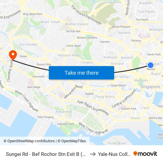 Sungei Rd - Bef Rochor Stn Exit B (07539) to Yale-Nus College map