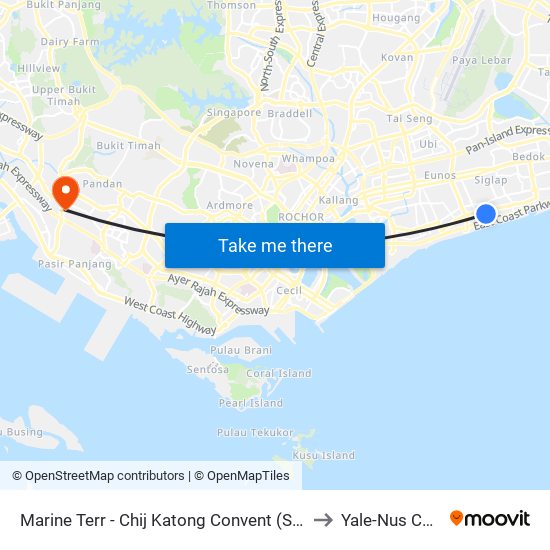 Marine Terr - Chij Katong Convent (Sec) (92211) to Yale-Nus College map