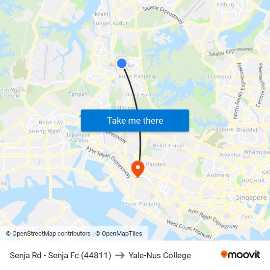 Senja Rd - Senja Fc (44811) to Yale-Nus College map