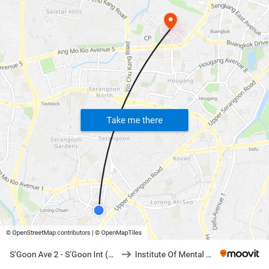 S'Goon Ave 2 - S'Goon Int (66009) to Institute Of Mental Health map